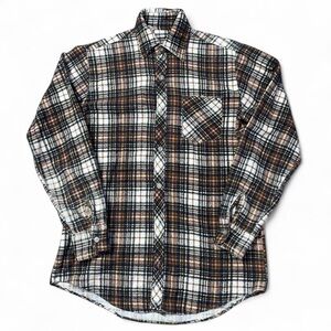 Plaid Shirt - Black, Brown, White